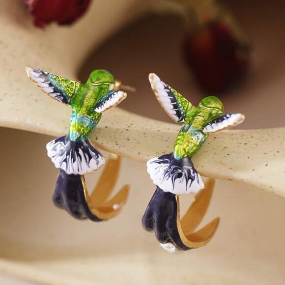 Humming Bird earrings - Picture 2 of 3